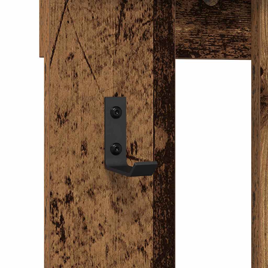 Wandmontierter Kleiderständer Altes Holz 100 x 10 x 100 cm