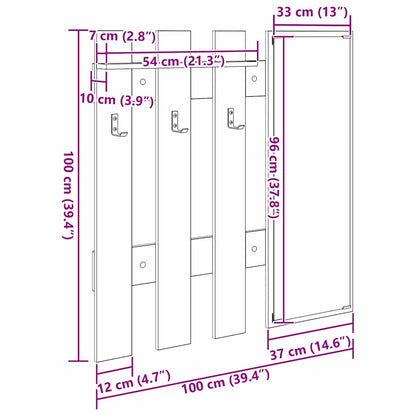 Wandmontierter Kleiderständer Wandmontiert mit Speicher