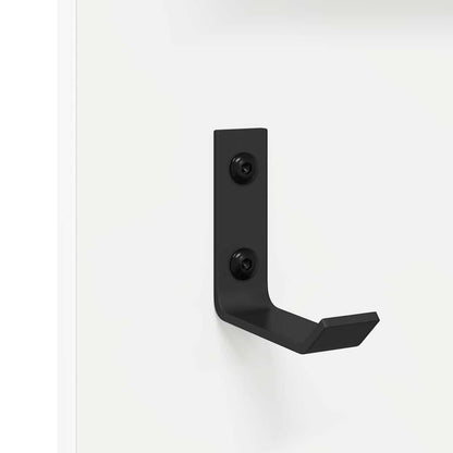 Wandmontierter Kleiderständer mit Regal Weiß 90 x 10 x 50 cm