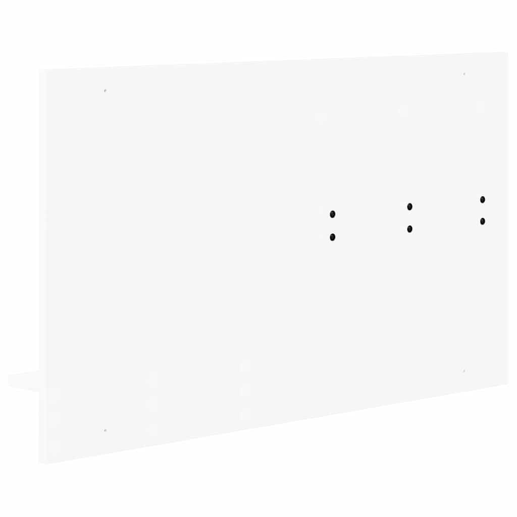 Wandmontierter Kleiderständer mit Regal Weiß 90 x 10 x 50 cm