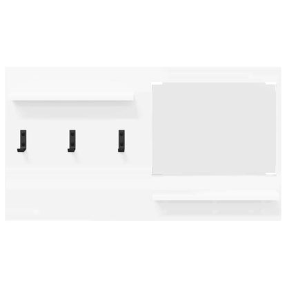 Wandmontierter Kleiderständer mit Regal Weiß 90 x 10 x 50 cm