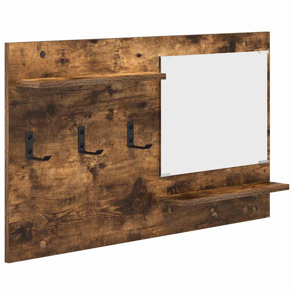 Wandmontierter Kleiderständer Räuchereiche 90 x 10 x 50 cm