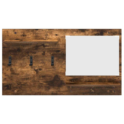 Wandmontierter Kleiderständer Räuchereiche 90 x 10 x 50 cm