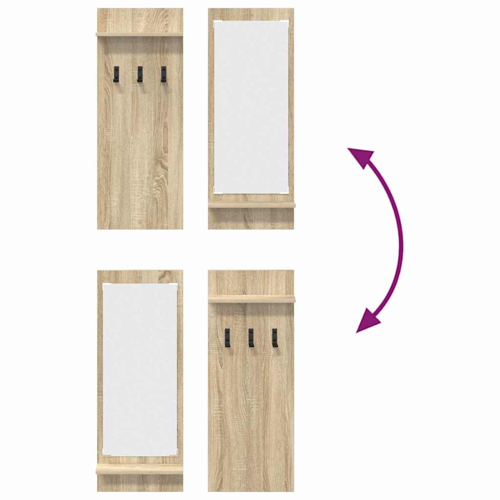 Wandmontierter Kleiderständer Sonoma Eiche 70 x 10 x 90 cm