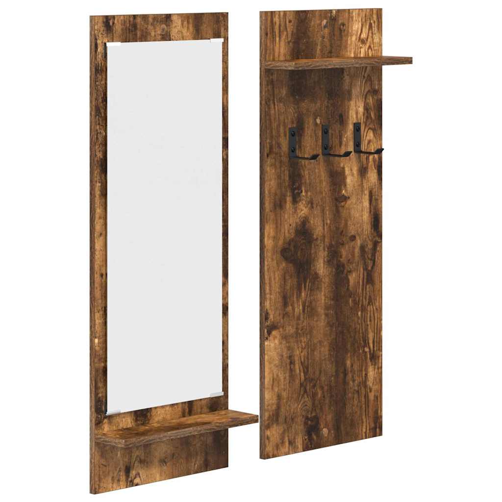 Wandmontierter Kleiderständer Räuchereiche 70 x 10 x 90 cm