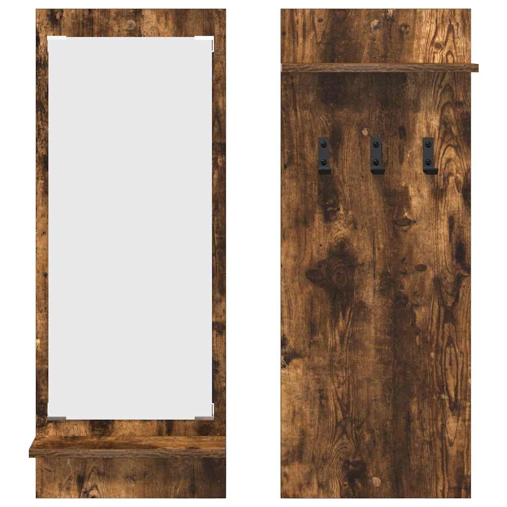 Wandmontierter Kleiderständer Räuchereiche 70 x 10 x 90 cm