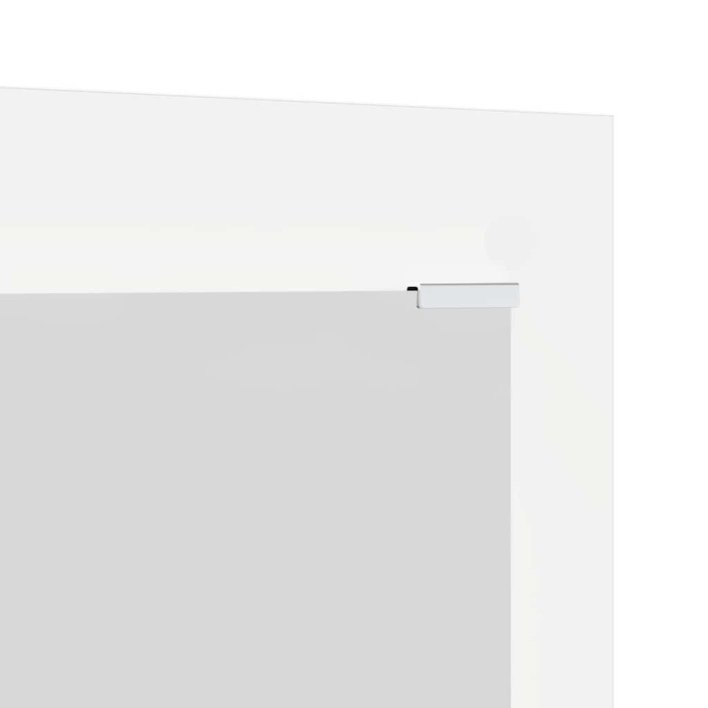 Wandmontierter Kleiderständer mit Spiegel Weiß 96 x 1.5 x 90 cm