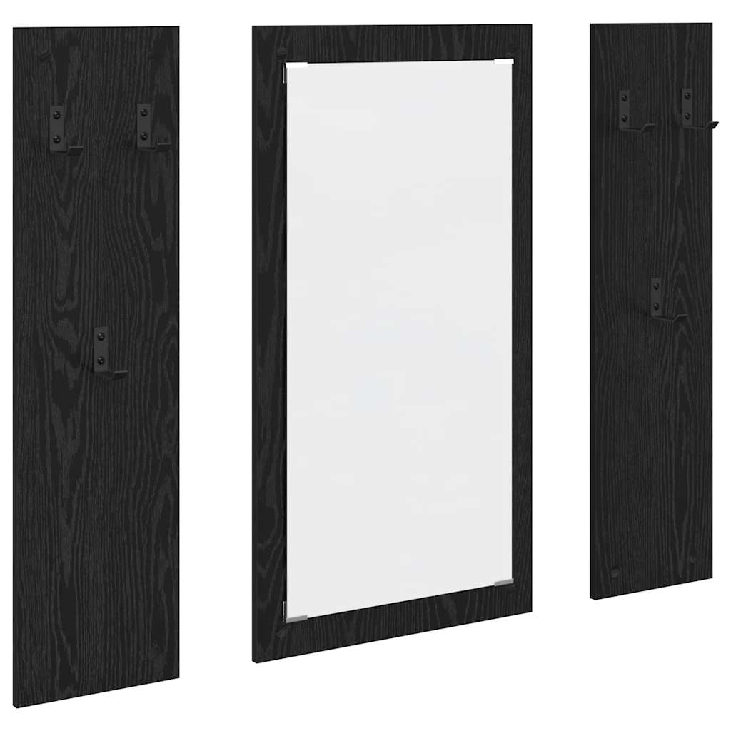 Wandmontierter Kleiderständer Schwarze Eiche 96 x 1.5 x 90 cm