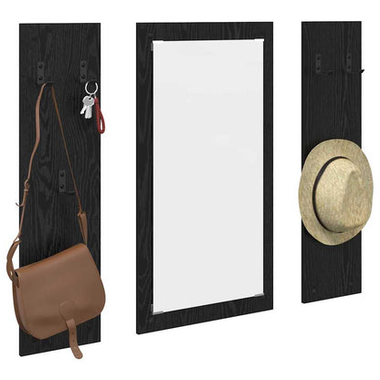 Wandmontierter Kleiderständer Schwarze Eiche 96 x 1.5 x 90 cm