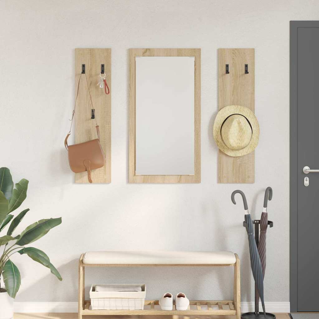 Wandmontierter Kleiderständer Sonoma Eiche 96 x 1.5 x 90 cm