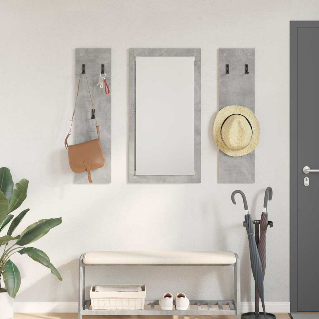 Wandmontierter Kleiderständer Betongrau 96 x 1.5 x 90 cm