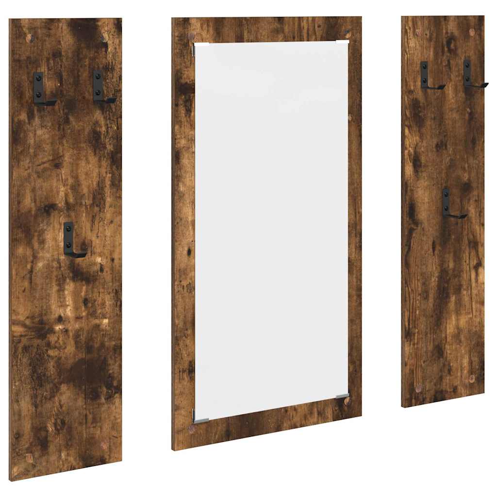 Wandmontierter Kleiderständer Räuchereiche 96 x 1.5 x 90 cm