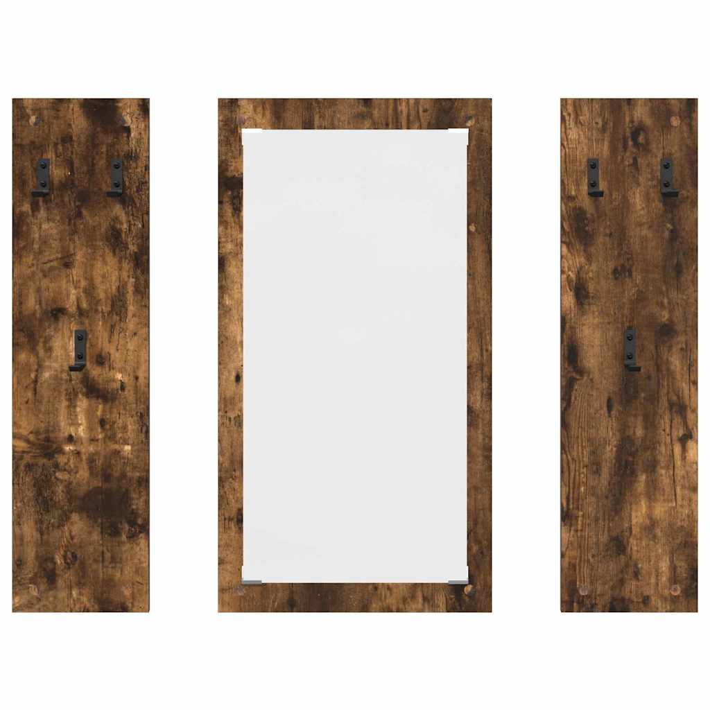 Wandmontierter Kleiderständer Räuchereiche 96 x 1.5 x 90 cm