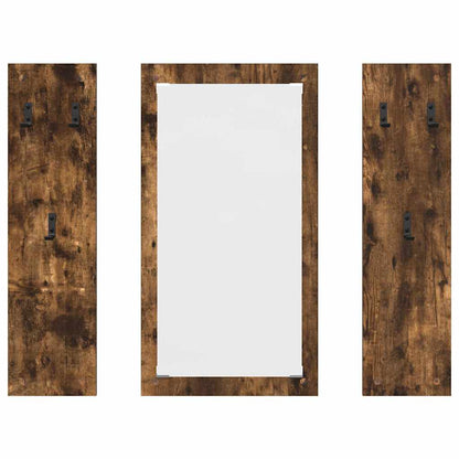 Wandmontierter Kleiderständer Räuchereiche 96 x 1.5 x 90 cm