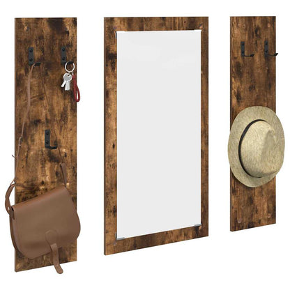 Wandmontierter Kleiderständer Räuchereiche 96 x 1.5 x 90 cm