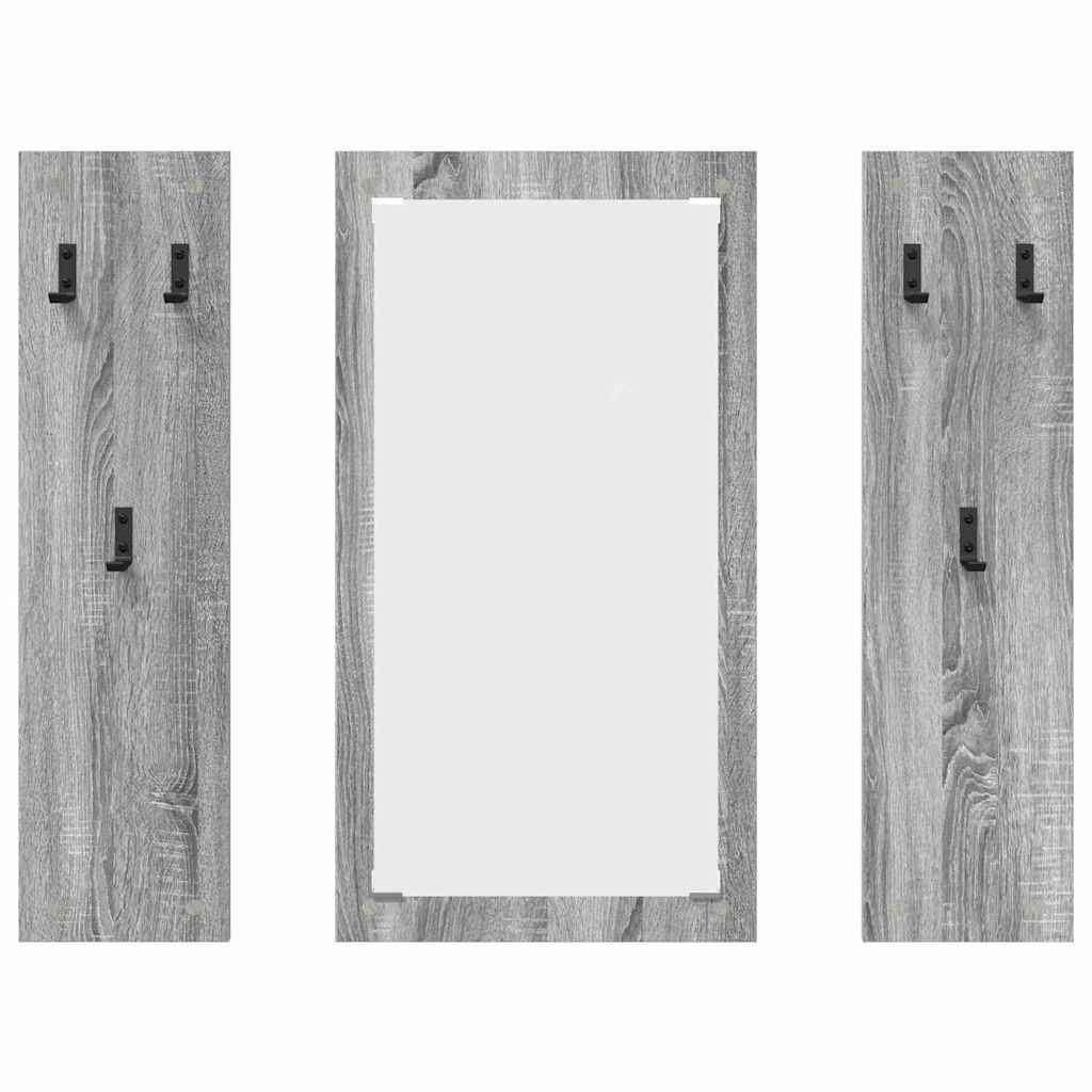 Wandmontierter Kleiderständer Grau Sonoma 96 x 1.5 x 90 cm