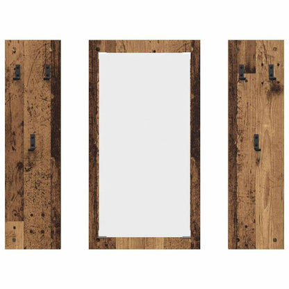 Wandmontierter Kleiderständer Altholz 96 x 1.5 x 90 cm