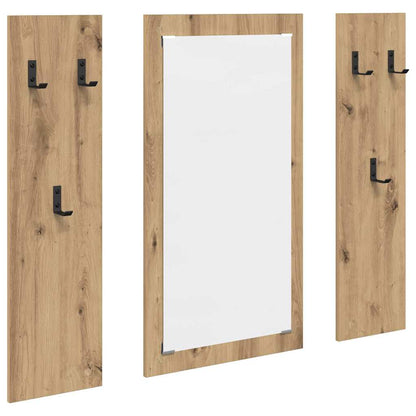 Wandmontierter Kleiderständer Wandmontiert Eiche handwerklich