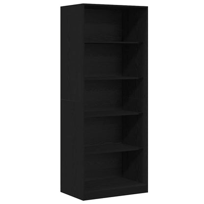 Kleiderschrank mit Regal Schwarz Eichen-Optik 80 x 50 x 200 cm