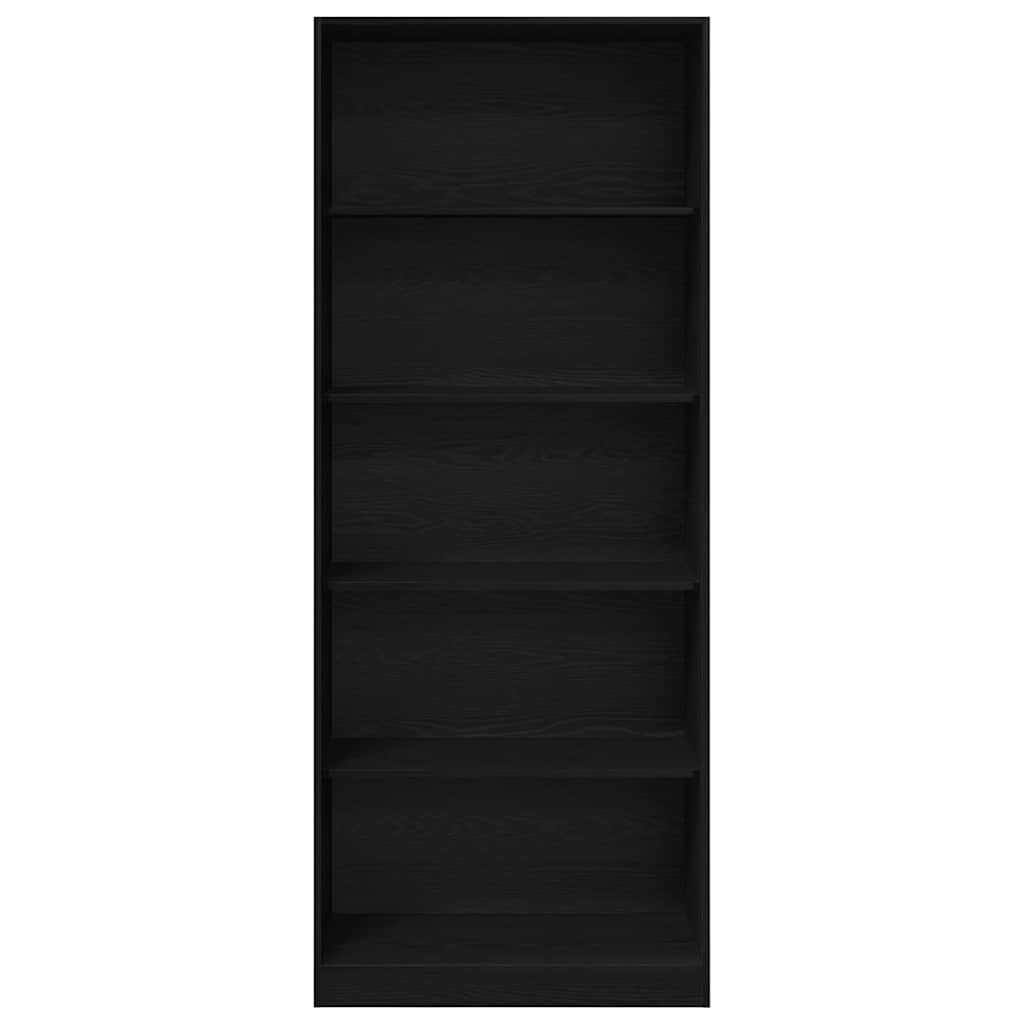 Kleiderschrank mit Regal Schwarz Eichen-Optik 80 x 50 x 200 cm