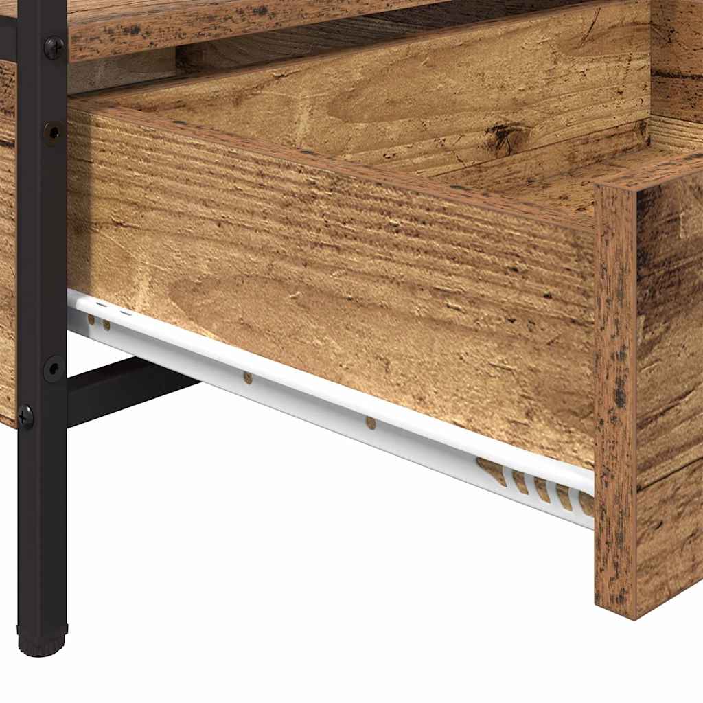 Couchtisch with Drawer Altholz 100 x 51 x 45 cm Holzwerkstoff