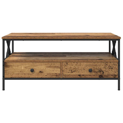 Couchtisch with Drawer Altholz 100 x 51 x 45 cm Holzwerkstoff