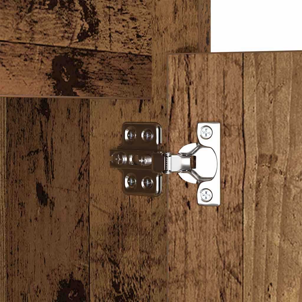 LED Nachttisch Altholz 38 x 34 x 61 cm Holzwerkstoff