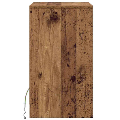 LED Nachttisch 2 pcs Altholz 38 x 34 x 61 cm Holzwerkstoff