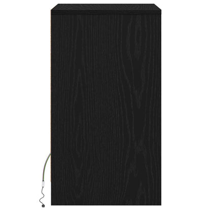 LED Nachttisch 2 pcs Schwarz Eichen-Optik 38 x 34 x 61 cm