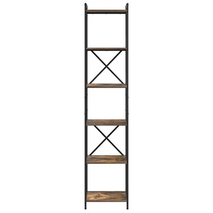 Bücherregal Räuchereiche 40 x 30 x 188 cm Holzwerkstoff