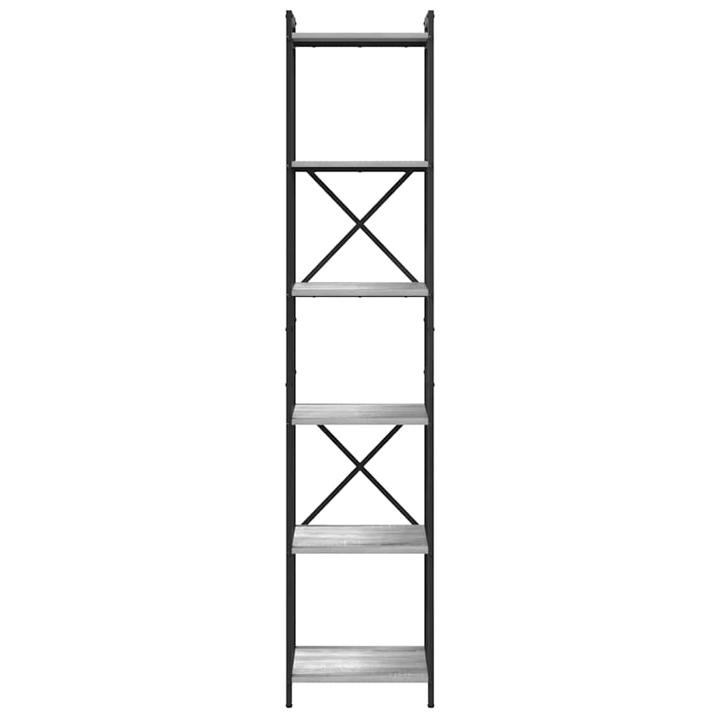 Bücherregal Grau Sonoma 40 x 30 x 188 cm Holzwerkstoff