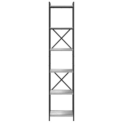 Bücherregal Grau Sonoma 40 x 30 x 188 cm Holzwerkstoff