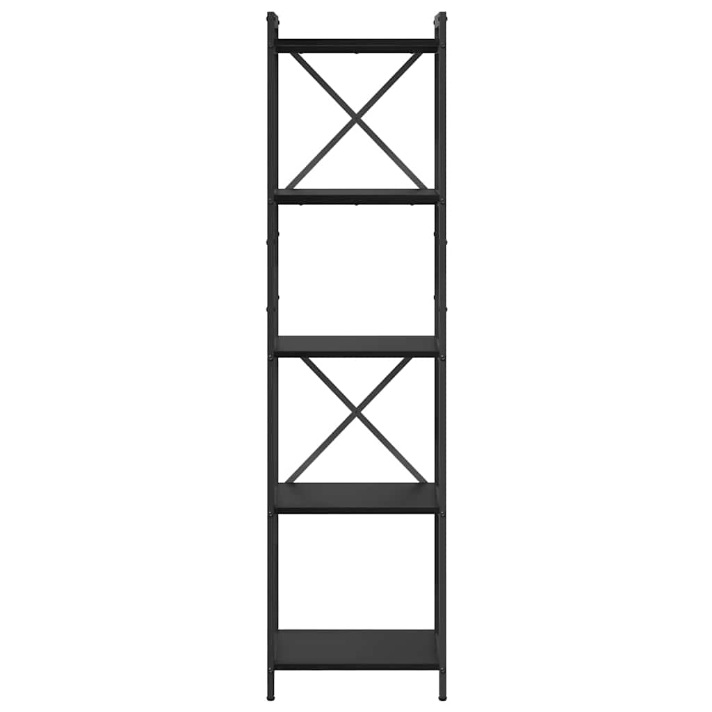 Bücherregal Schwarz Eichen-Optik 40 x 30 x 153 cm Holzwerkstoff