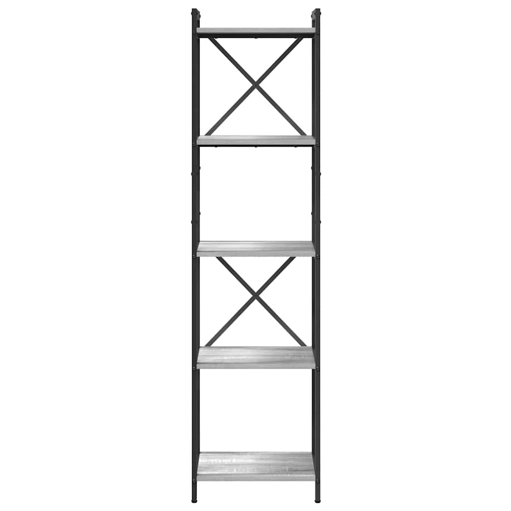 Bücherregal Grau Sonoma 40 x 30 x 153 cm Holzwerkstoff
