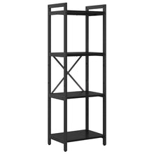 Bücherregal Schwarz Eichen-Optik 40 x 30 x 118 cm Holzwerkstoff