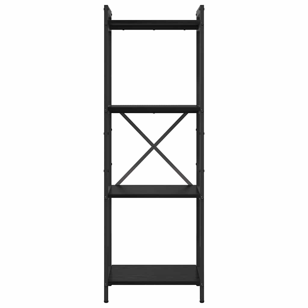 Bücherregal Schwarz Eichen-Optik 40 x 30 x 118 cm Holzwerkstoff