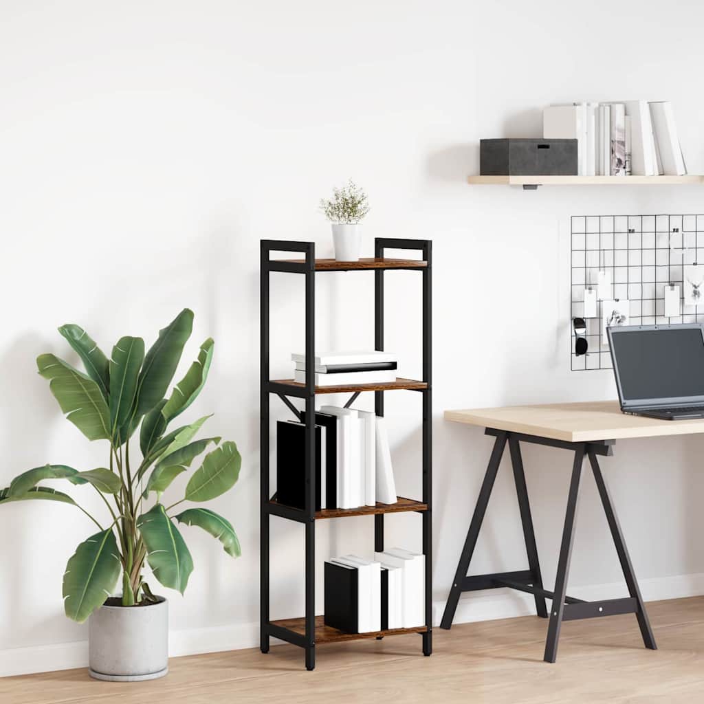 Bücherregal Räuchereiche 40 x 30 x 118 cm Holzwerkstoff