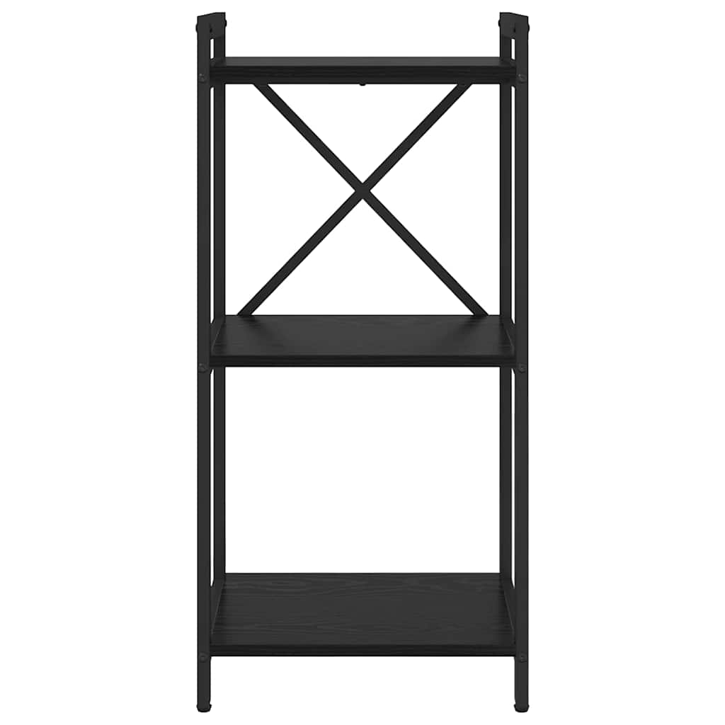 Bücherregal Schwarz Eichen-Optik 40 x 30 x 83 cm Holzwerkstoff