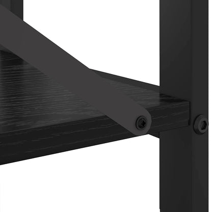 Bücherregal Schwarz Eichen-Optik 40 x 30 x 48,5 cm