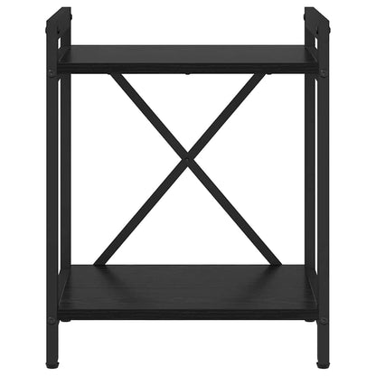 Bücherregal Schwarz Eichen-Optik 40 x 30 x 48,5 cm