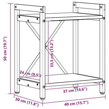 Bücherregal Altholz 40 x 30 x 48,5 cm Holzwerkstoff