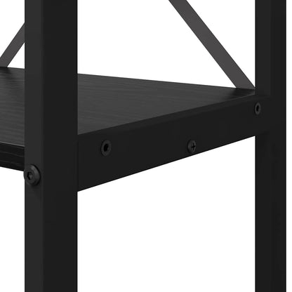 Bücherregal Schwarz Eichen-Optik 60 x 30 x 188 cm Holzwerkstoff