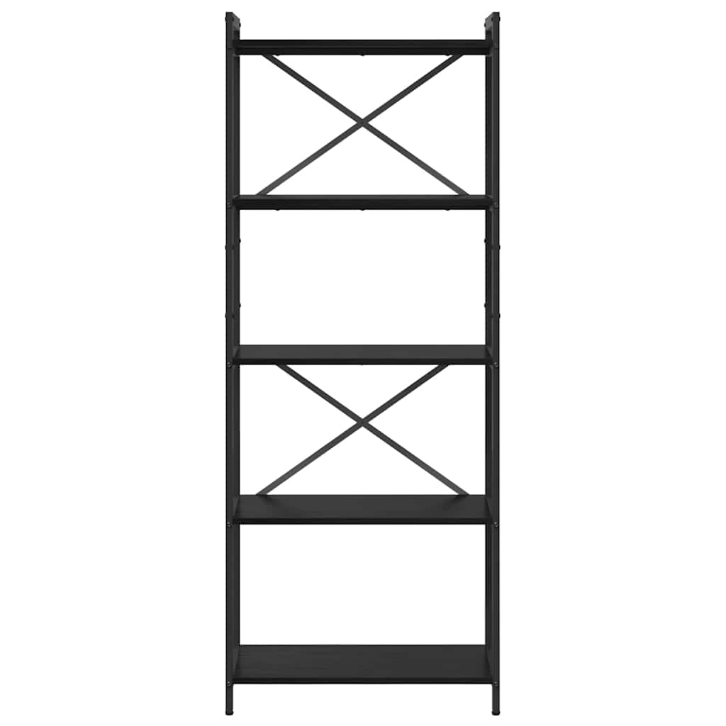 Bücherregal Schwarz Eichen-Optik 60 x 30 x 153 cm Holzwerkstoff