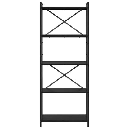 Bücherregal Schwarz Eichen-Optik 60 x 30 x 153 cm Holzwerkstoff