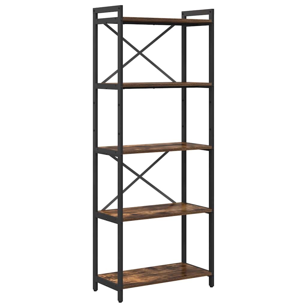 Bücherregal Räuchereiche 60 x 30 x 153 cm Holzwerkstoff