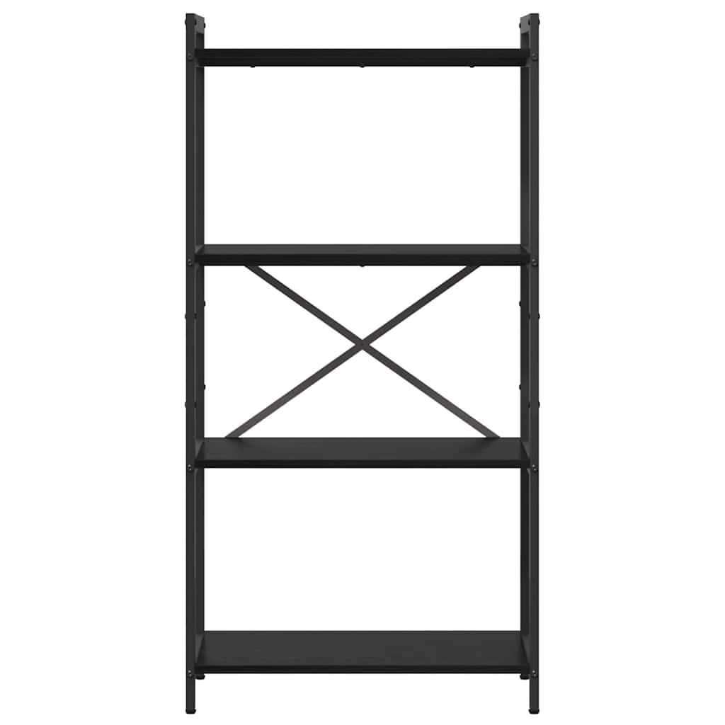 Bücherregal Schwarz Eichen-Optik 60 x 30 x 118 cm Holzwerkstoff