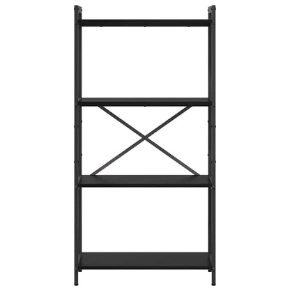 Bücherregal Schwarz Eichen-Optik 60 x 30 x 118 cm Holzwerkstoff