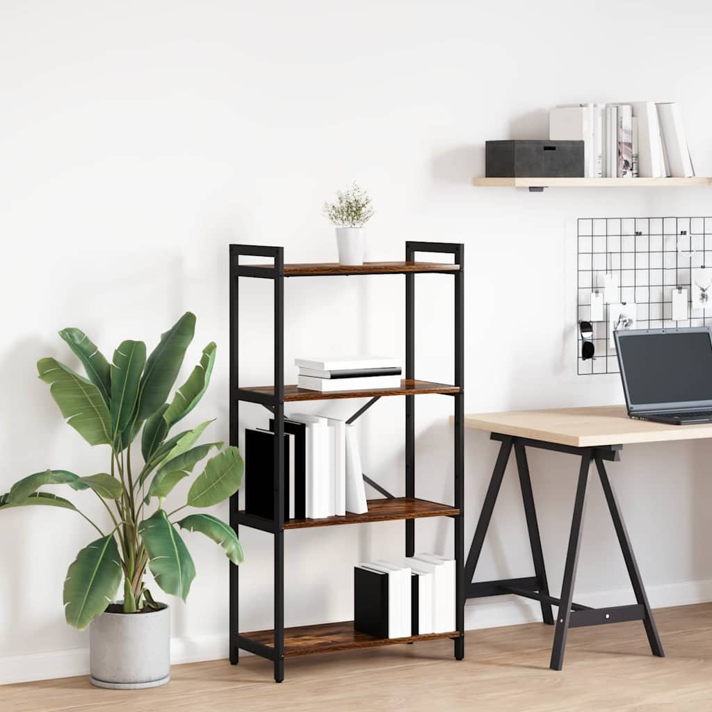 Bücherregal Räuchereiche 60 x 30 x 118 cm Holzwerkstoff