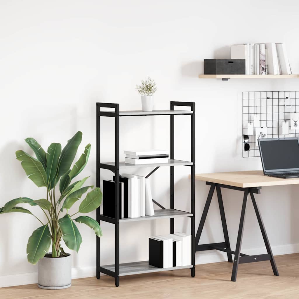 Bücherregal Grau Sonoma 60 x 30 x 118 cm Holzwerkstoff