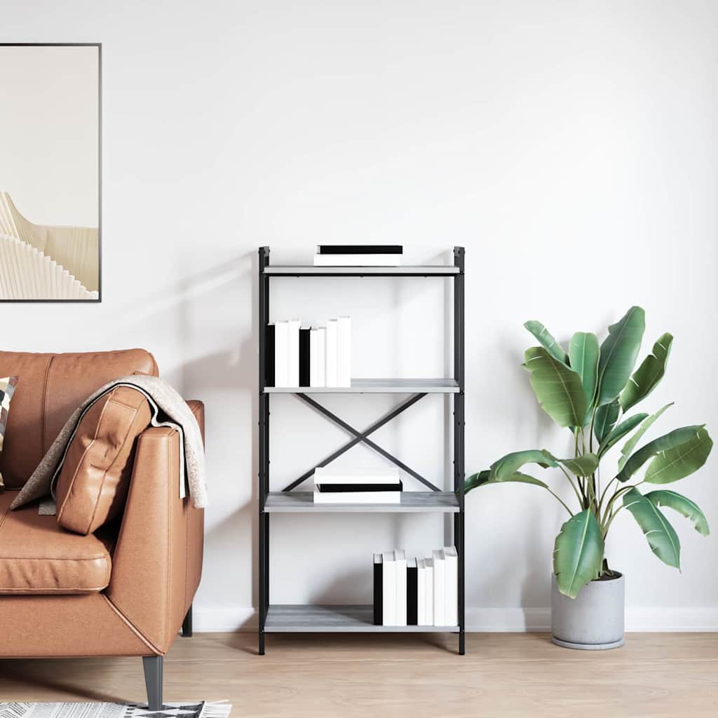 Bücherregal Grau Sonoma 60 x 30 x 118 cm Holzwerkstoff